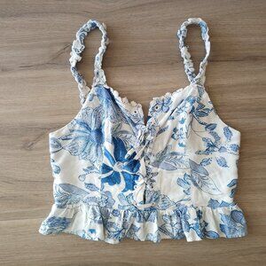 UO crop top smocked back